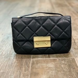 Michael Kors black quilted leather purse
